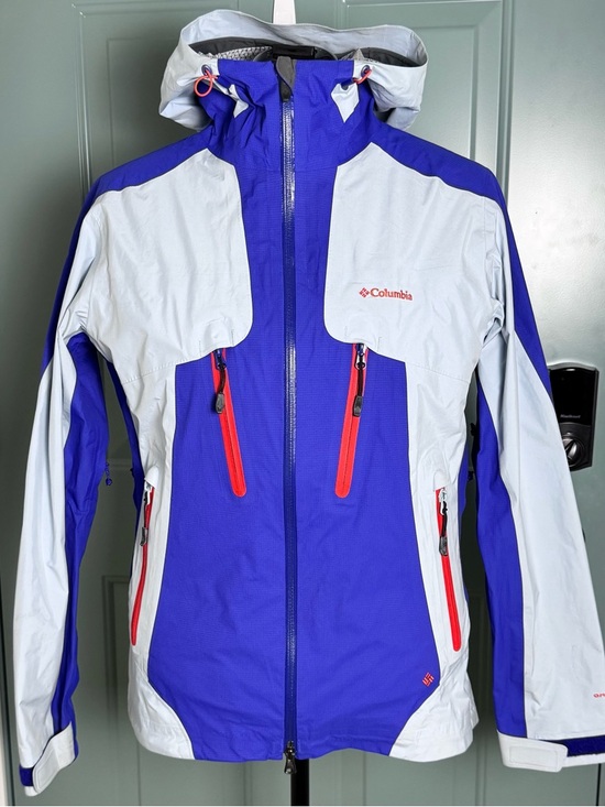 Columbia Jackets & Blazers - Columbia Omni-Dry Womens Jacket Hooded Waterproof Ski Shell Blue Gray Size L
